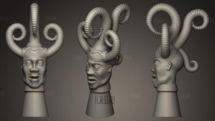 Африканская скульптура головы 3d stl модель для ЧПУ